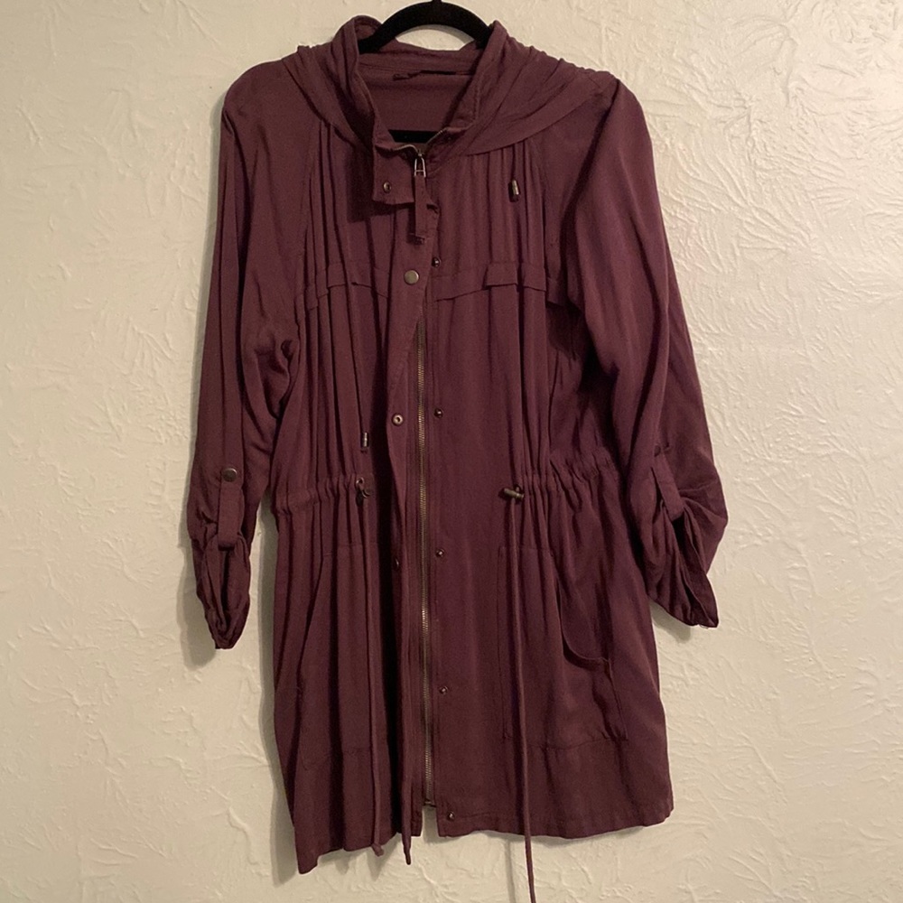 Cute Slouchy Maurice’s Dark Purple Grey Zip Up Jacket